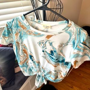 Crop t shirt - new new with tags - soft material- size small/medium